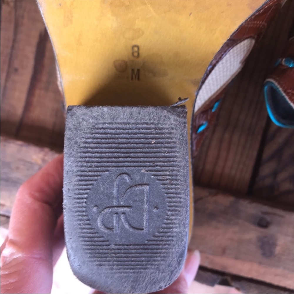 Vintage Donald J Pliner mules / clogs alligator skin - Picture 4 of 5